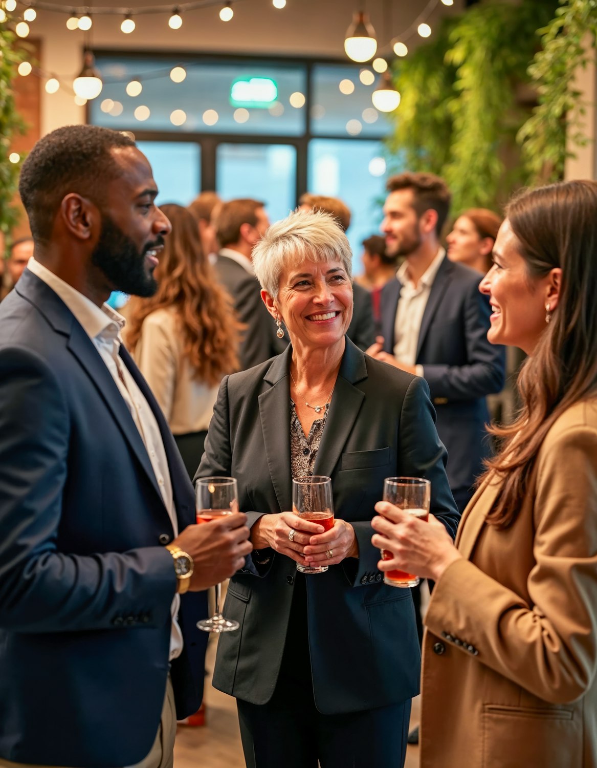 A diverse group of employees laughing and interacting in a relaxed work environment, illustrating the positive impact of fun activities on team connection.