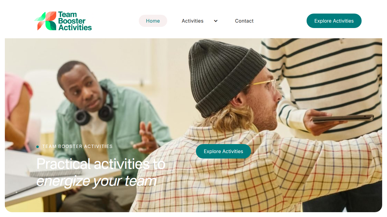 Explore Team Booster Activities for various team-building resources and games.