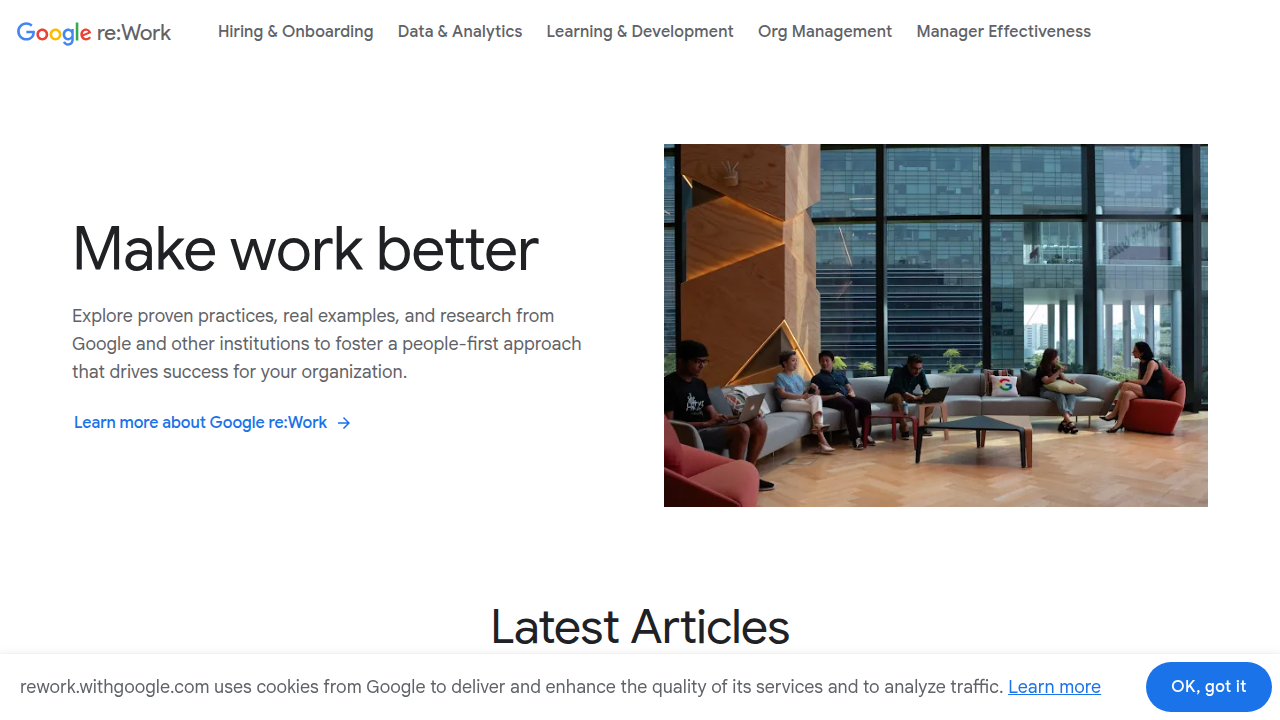 Google Re:Work offers research and insights on building effective teams, including Project Aristotle findings.